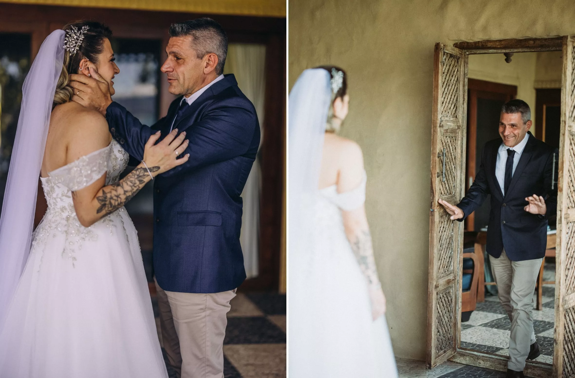 Bride Surprises Dad With Touching Gesture While Walking Down Aisle With Him - Vimarsana News