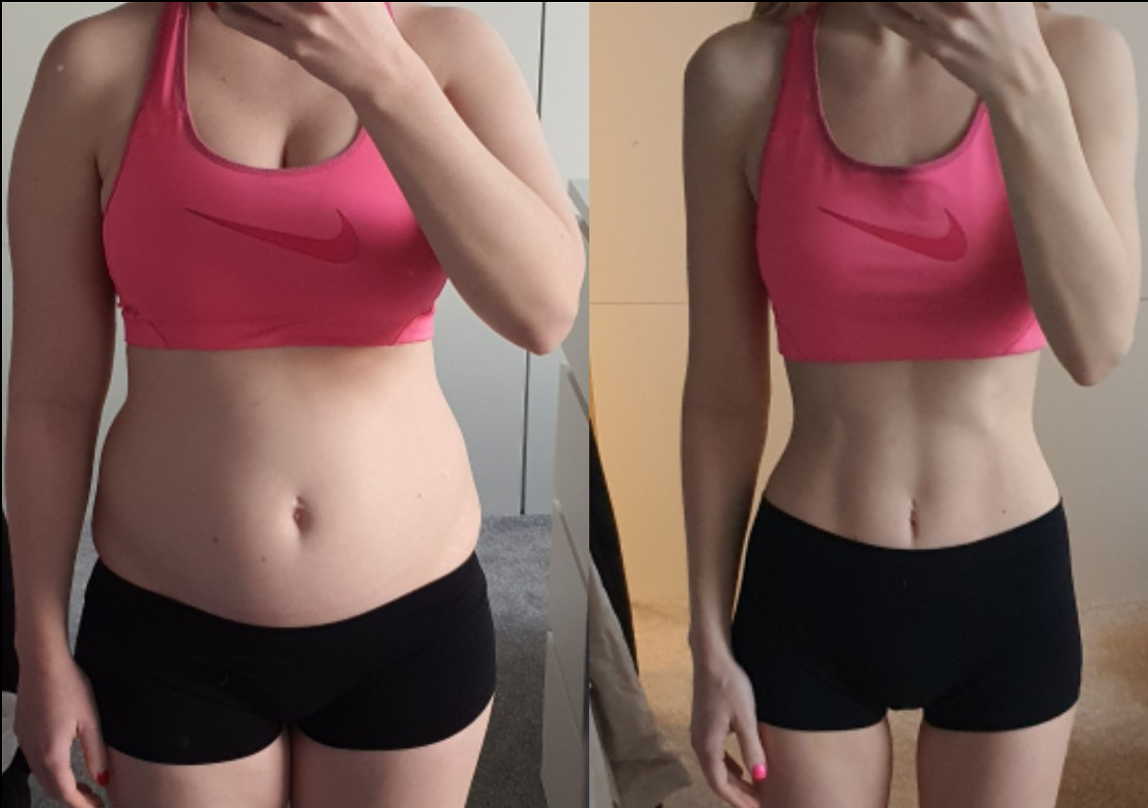 Premium Photo  Female body before and after weight loss diet