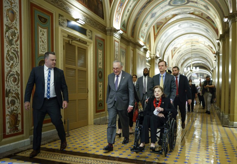 Feinstein Returns to Senate in Wheelchair