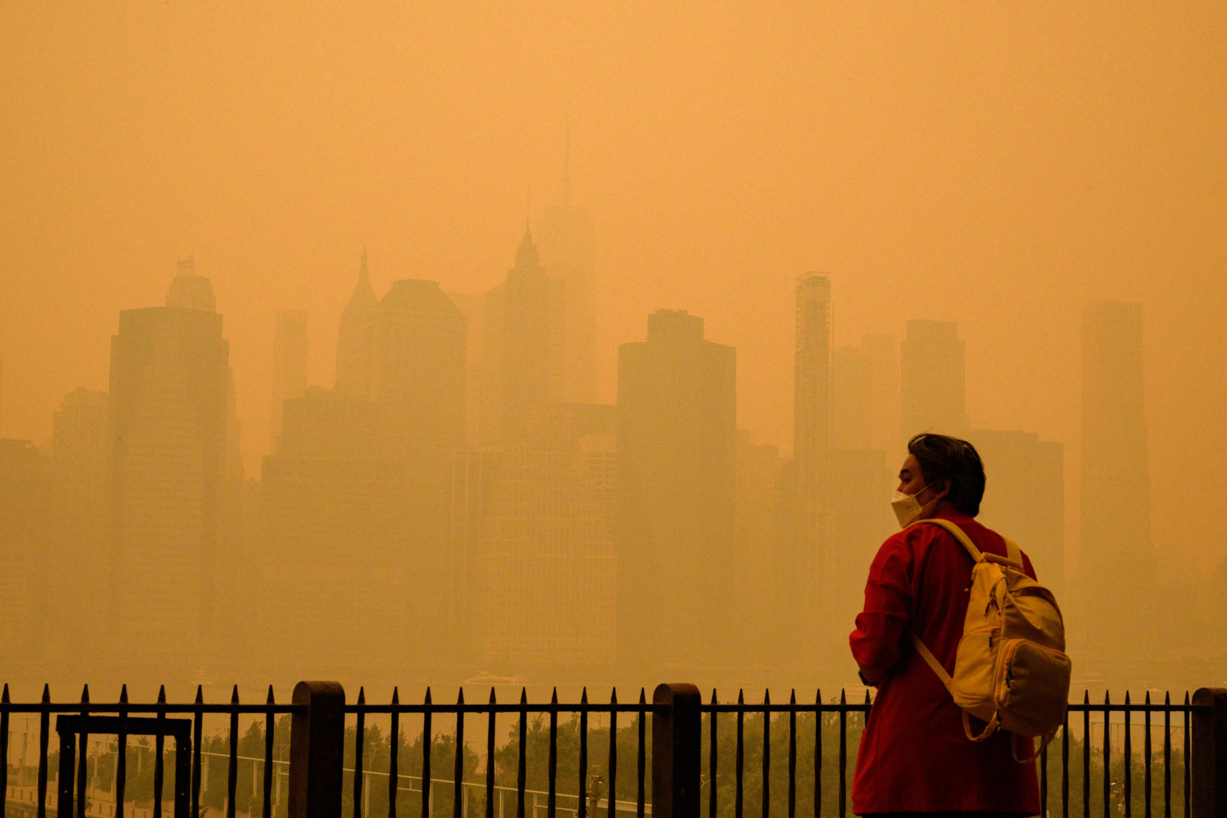 Photos show New York haze caused by Canada wildfire smoke