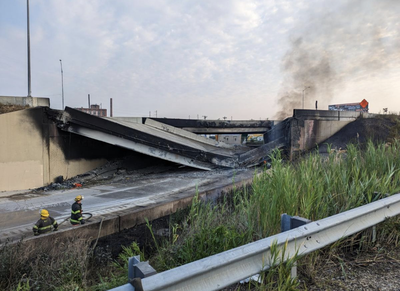 Video From Car Crossing I 95 Bridge Shortly Before It Collapsed Goes Viral   I 95 Bridge Collapse 