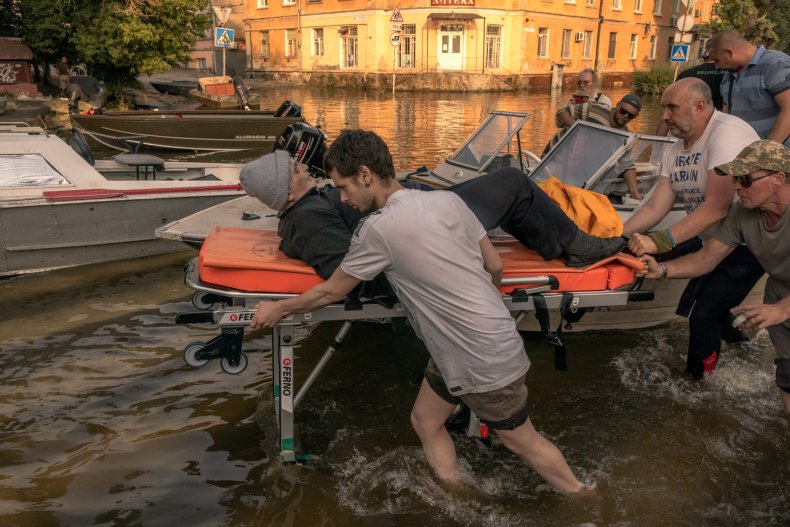 Rescuers in Kherson