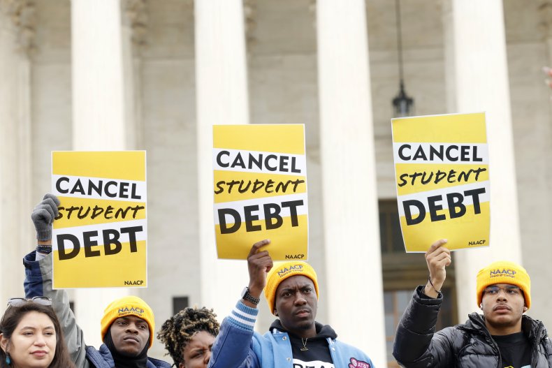 Student loan borrowers and advocates gather 