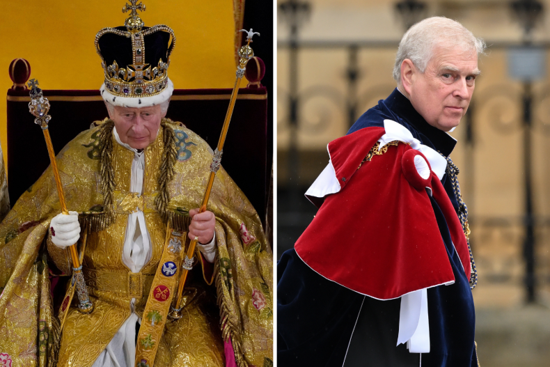 King Charles III and Prince Andrew