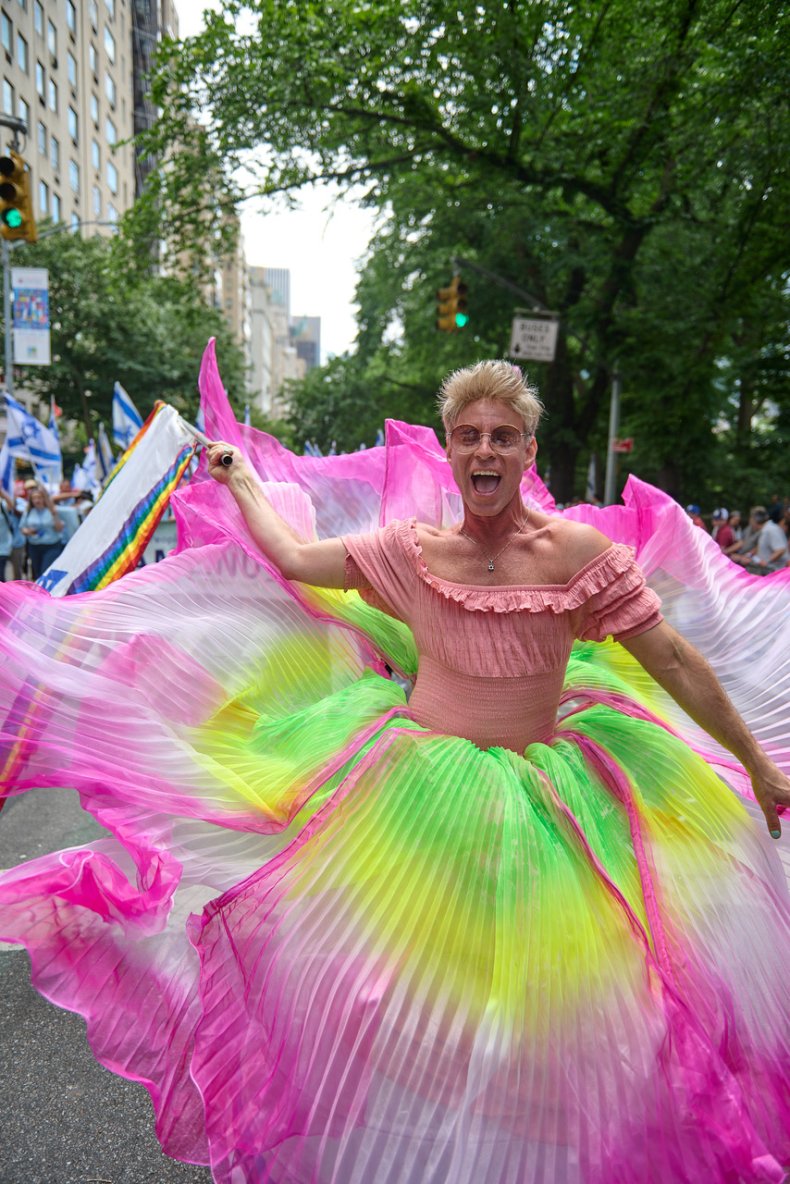 The author, Mordechai Levovitz, in drag