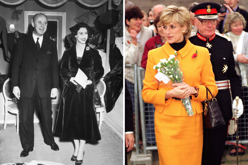 Princess Margaret, Princess Diana and Christian Dior