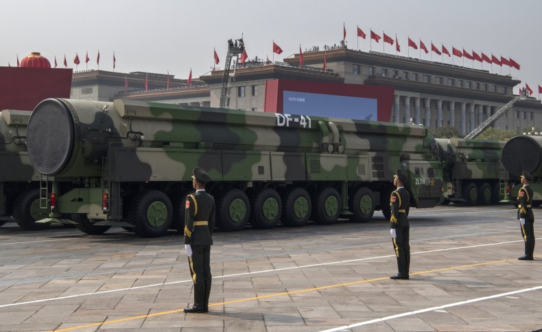 China, nuclear, capable, DF-41, ICBMs, on, parade