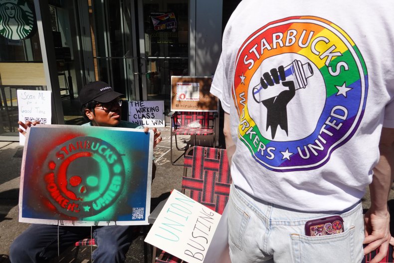 Starbucks strike LGBTQ pride