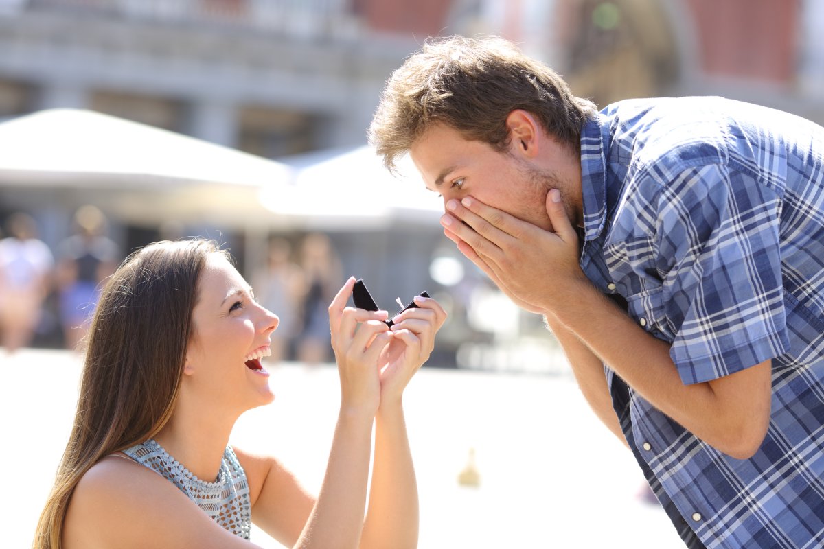 Woman proposing