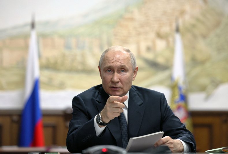 Vladimir Putin during Dagestan working visit