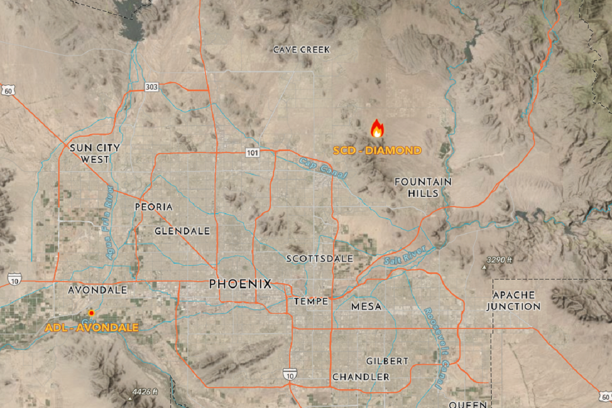 Arizona Fire Map Update As Questions Raised Over Origins Of Diamond   Diamond Fire Map 