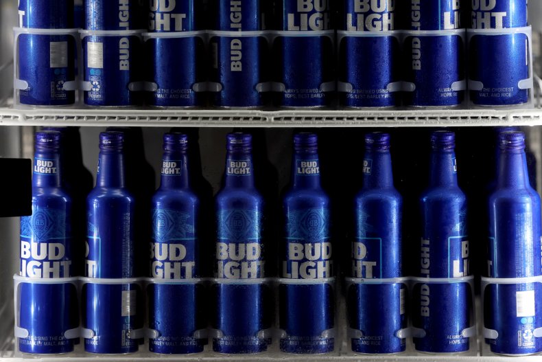 bud light bottles in fridge