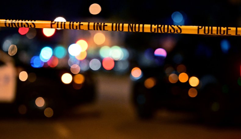 Police tape crime scene