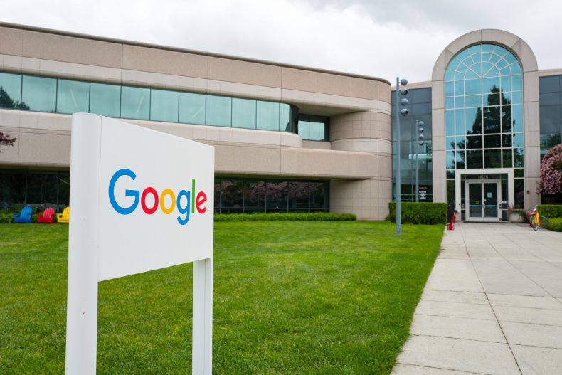Logo outside of Google headquarters