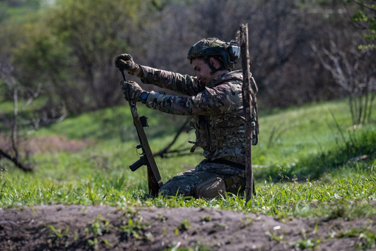 Ukrainian soldiers from the 28th Brigade