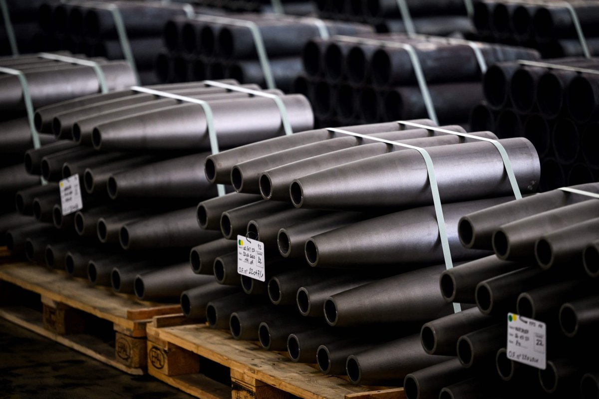 Artillery shells pictured in French factory 2023