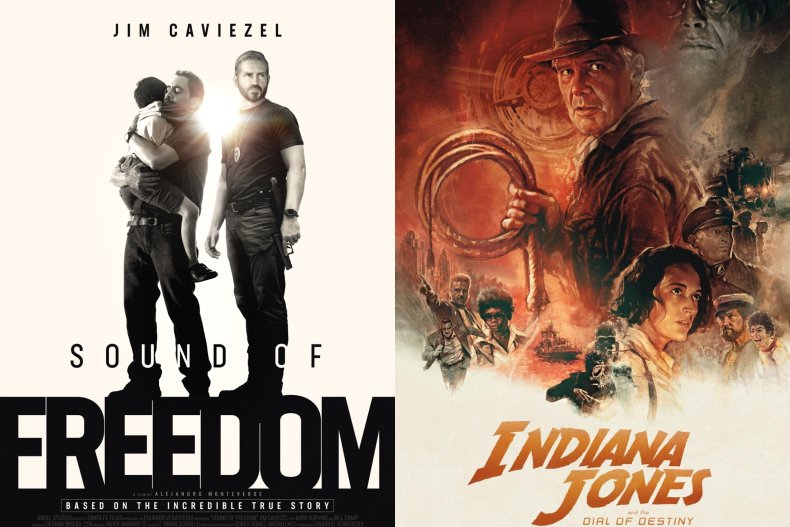Freedom and Indiana Jones movie posters