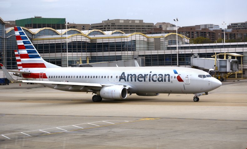 Stock photo of American Airlines flight