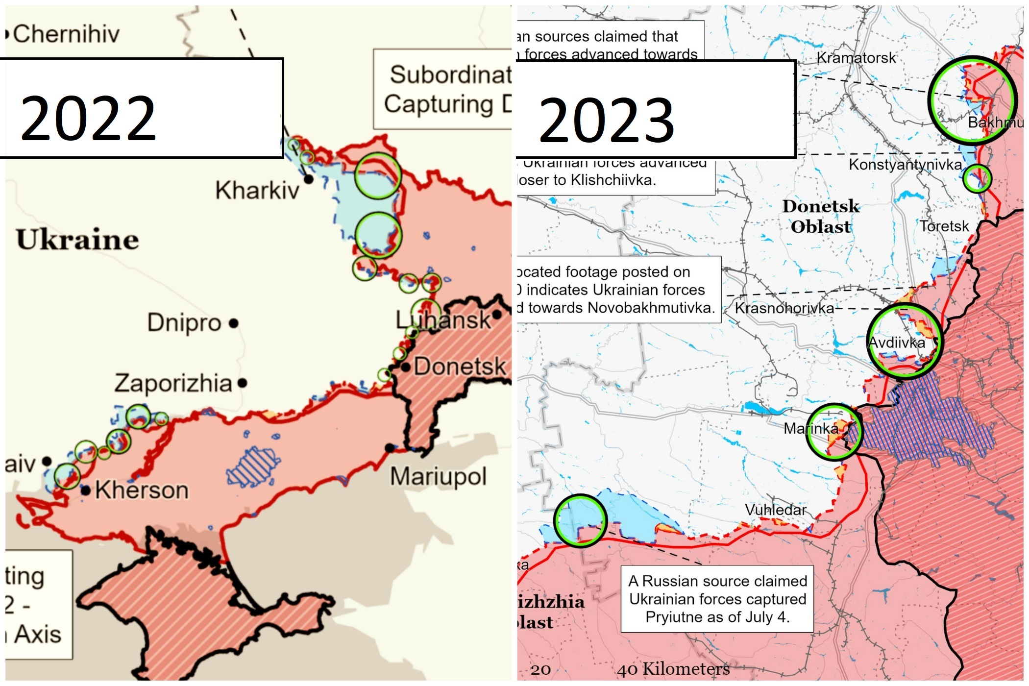 Ukraine Maps Plot Two Counteroffensives 