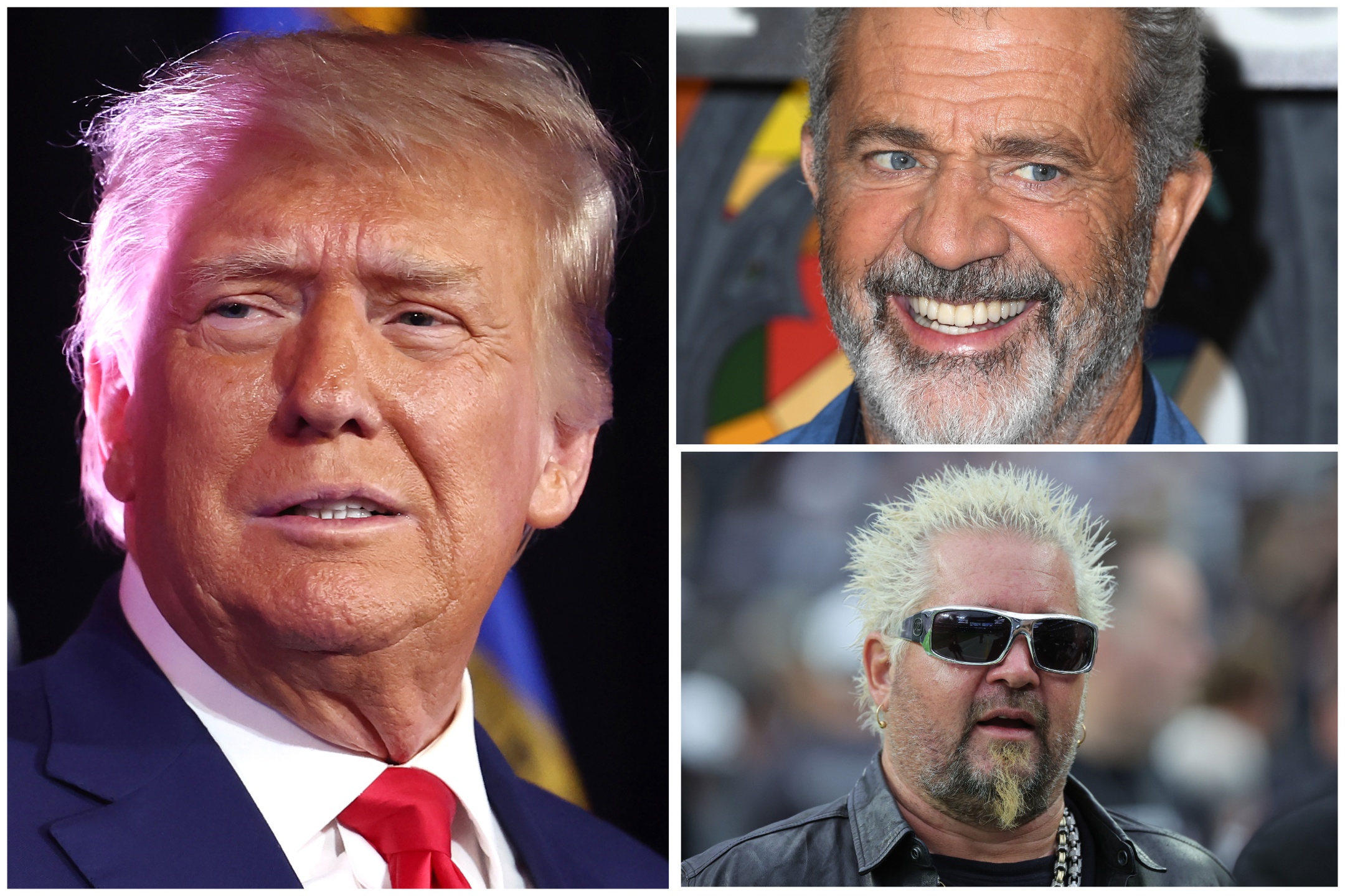 Donald Trump Hangs Out With Guy Fieri and Mel Gibson at UFC in Las