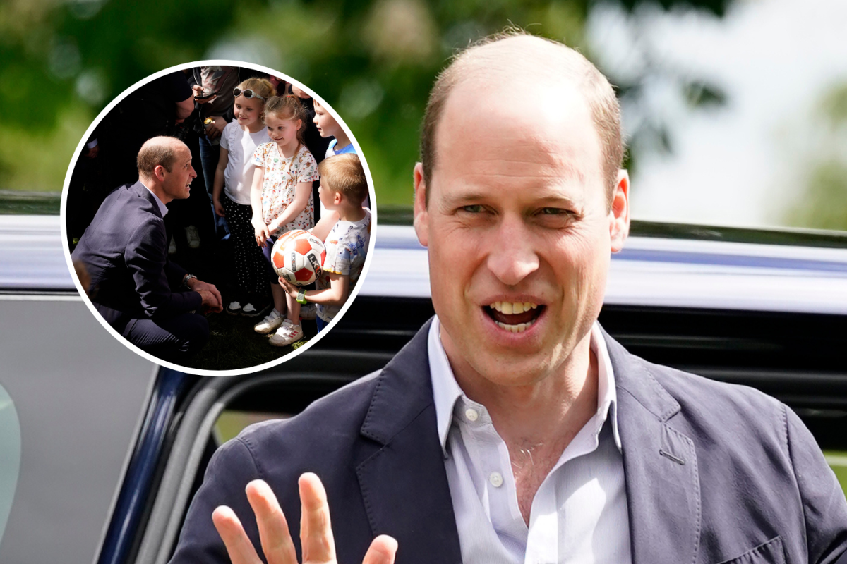 Prince William Meeting Children in Windsor