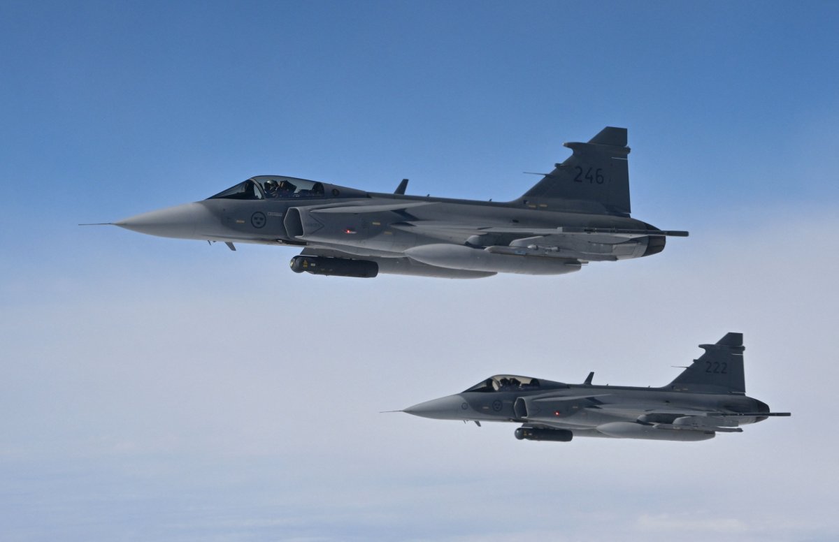 Swedish Gripen fighters during NATO exercise 2023