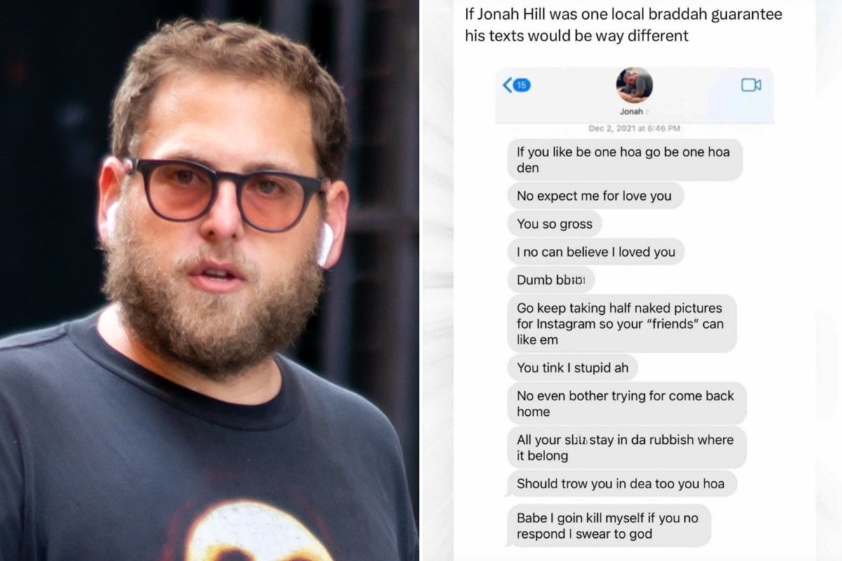 Jonah Hill fake text messages posted