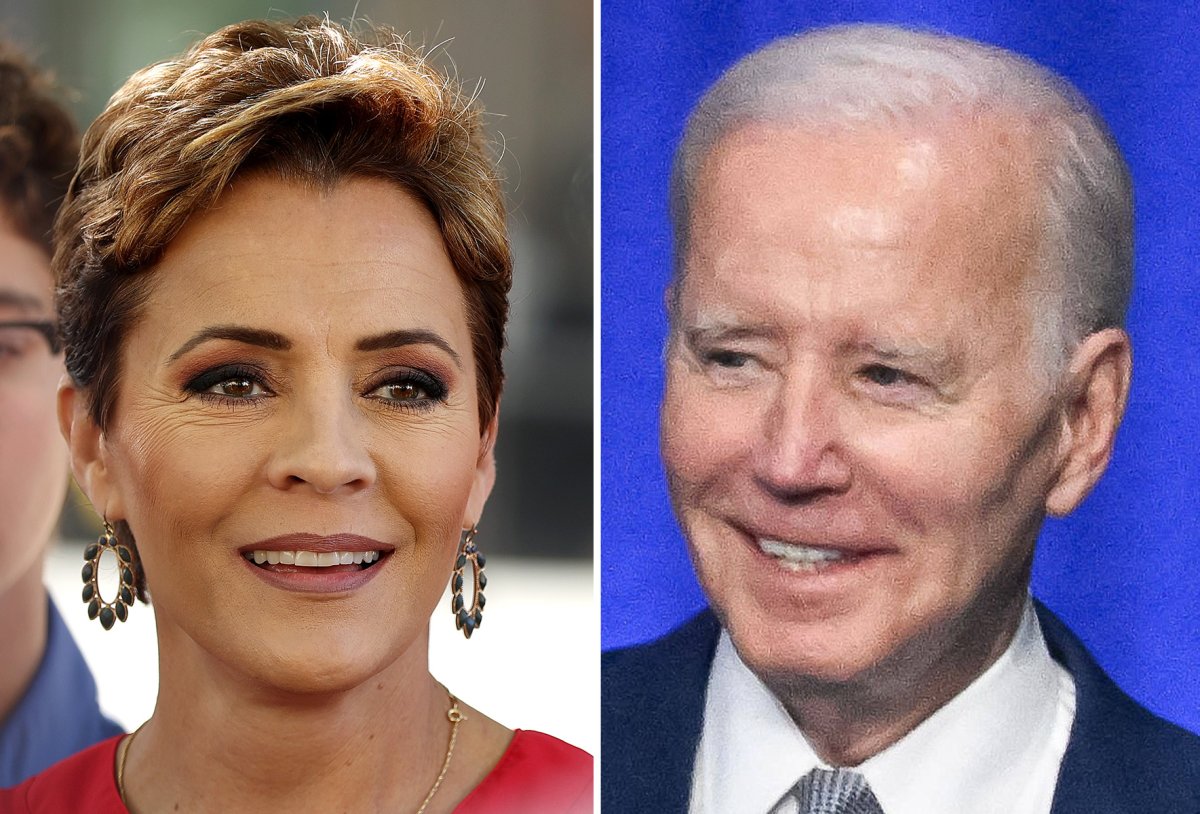 Composite, Kari Lake and Joe Biden