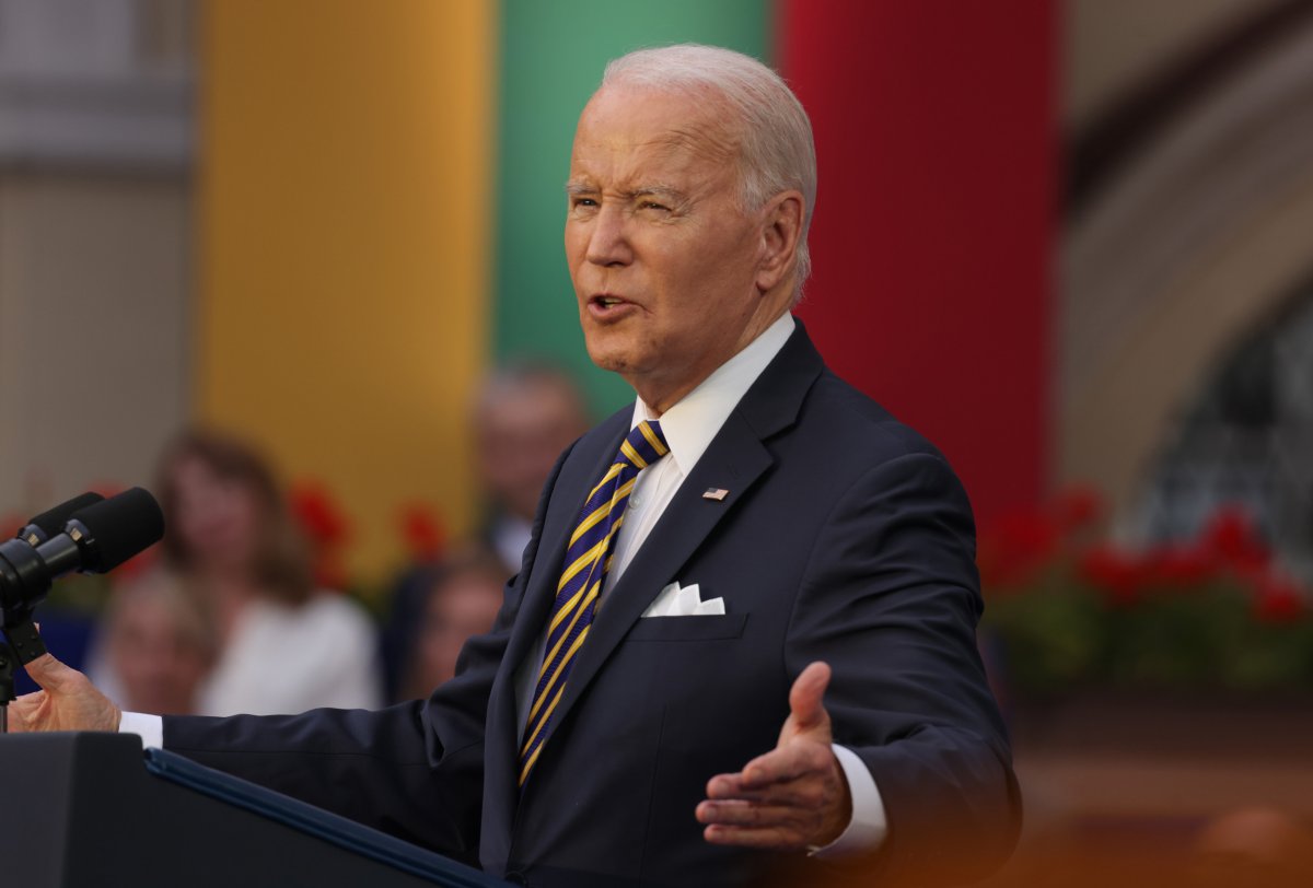 Joe Biden Makes a Speech in Lithuania