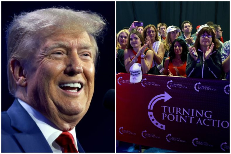 donald trump and attendees at the tipping point action