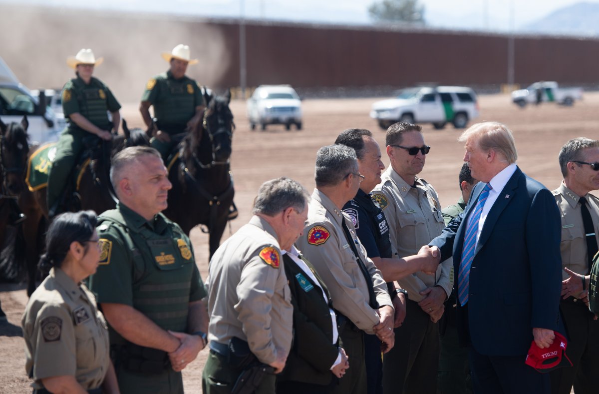 Donald Trump speaks with CBP