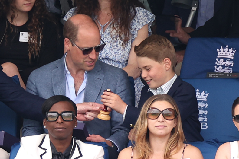 Prince George Holding Ashes Cricket Trophy