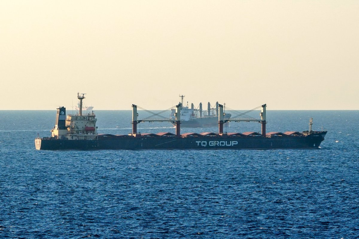Grain ship leaving the Black Sea July