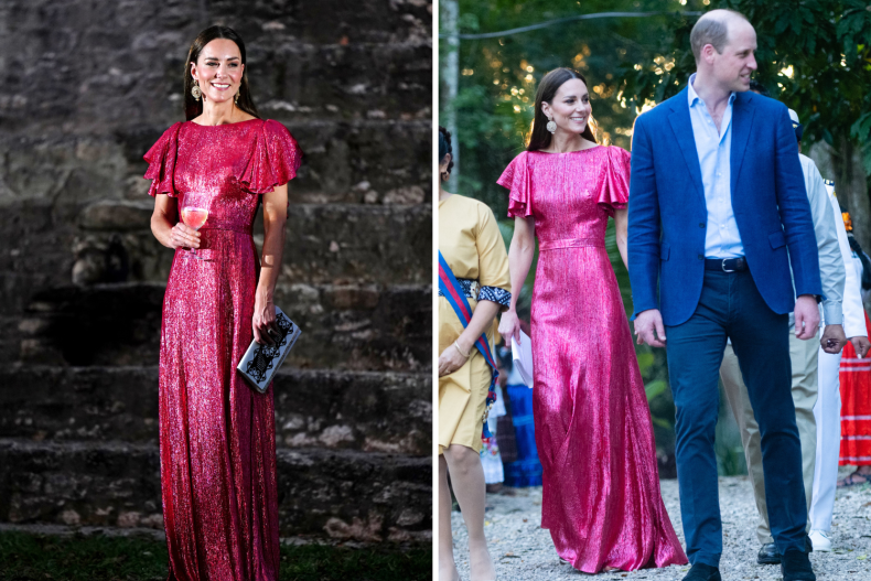 Kate Middleton Pink Dress in Belize