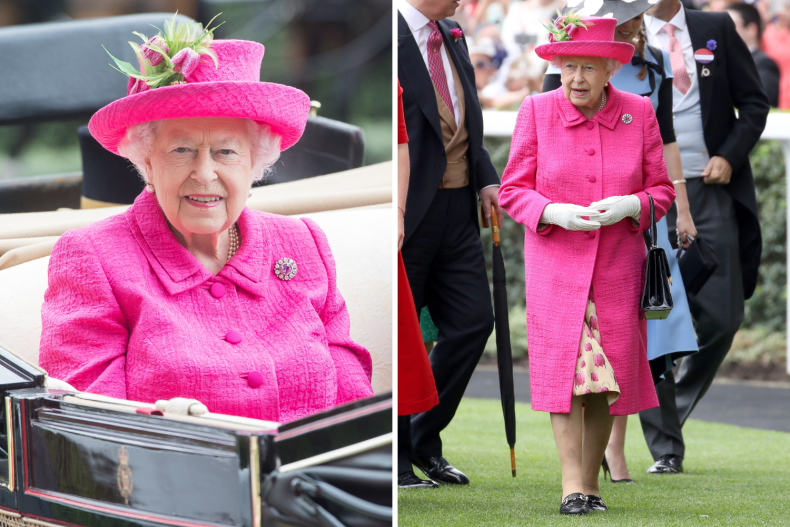 Queen Elizabeth II Wearing Angela Kelly Ascot