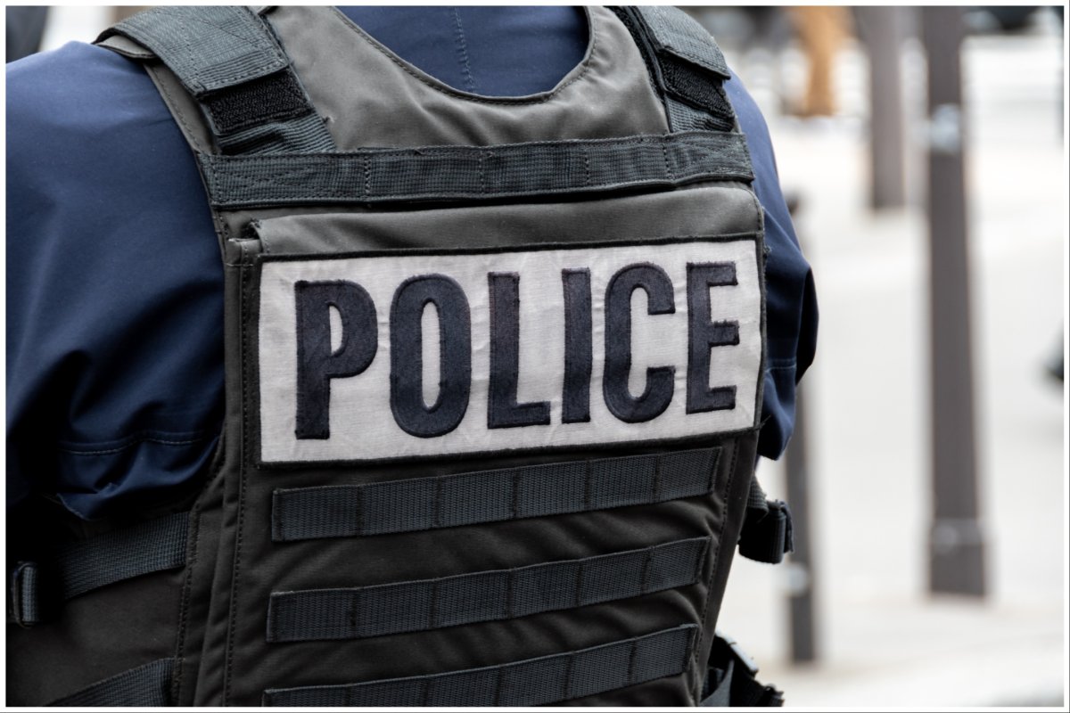 stock image of a French police officer