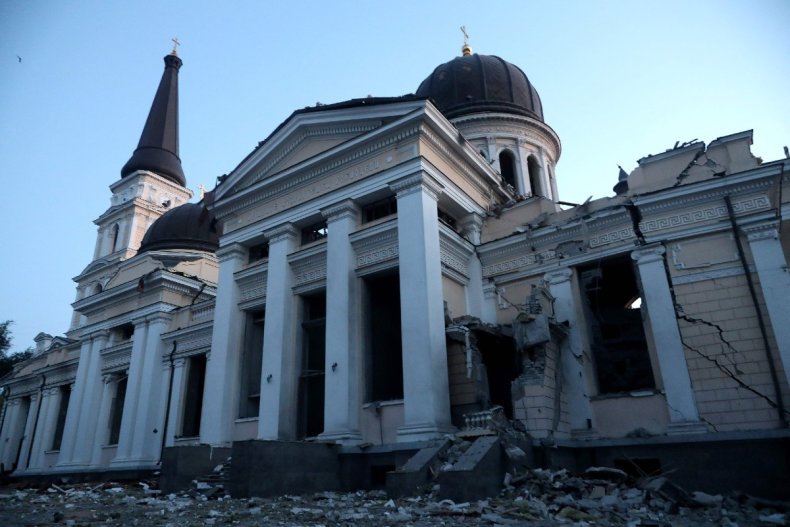 Damaged Cathedral Odesa