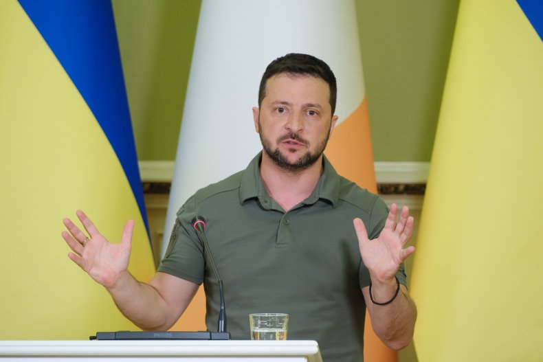 Ukraine President Volodymyr Zelensky in Kyiv Ukraine