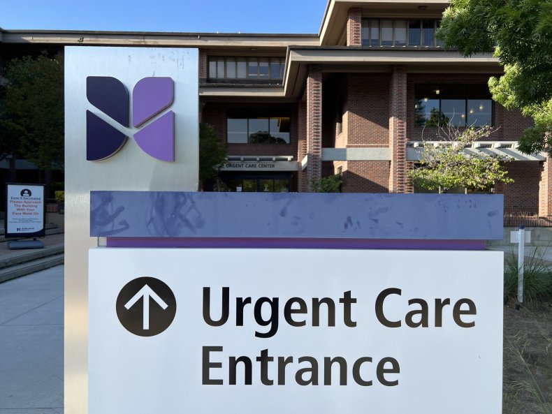 Sign reading Urgent Care Entrance