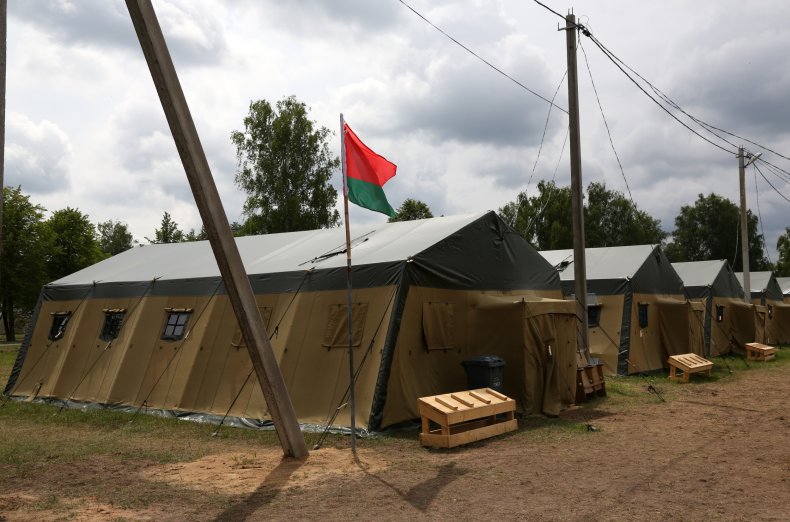 Tsel Wagner Group camp in Belarus