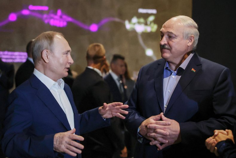 Putin and Lukashenko during Saint Petersburg visit