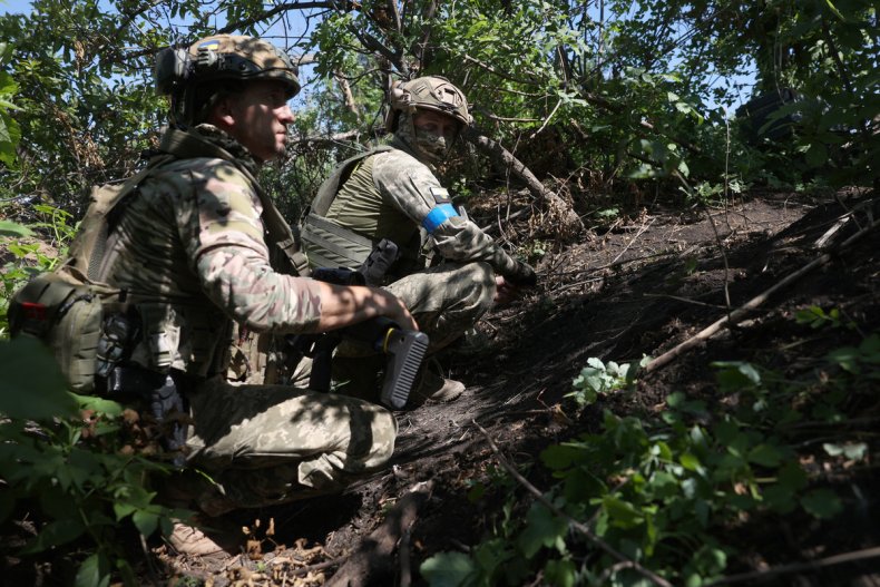 Ukrainian Fighters Near Bakhmut