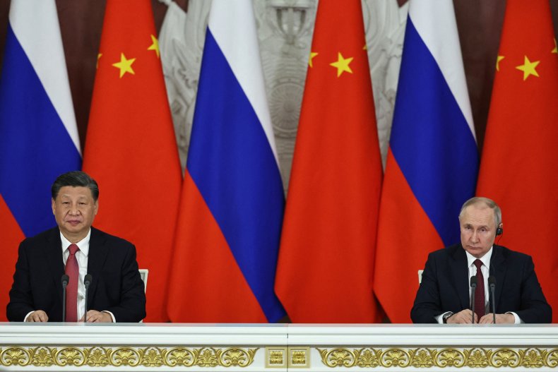 Xi Jinping and Vladimir Putin in Moscow