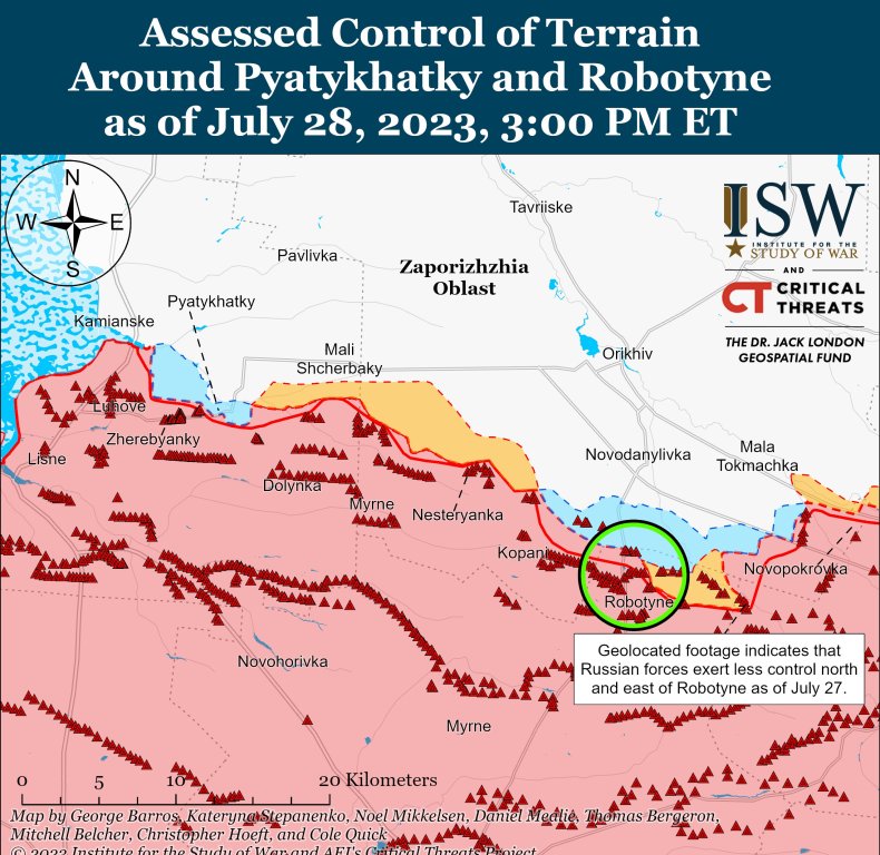 ISW map of Ukraine counteroffensive