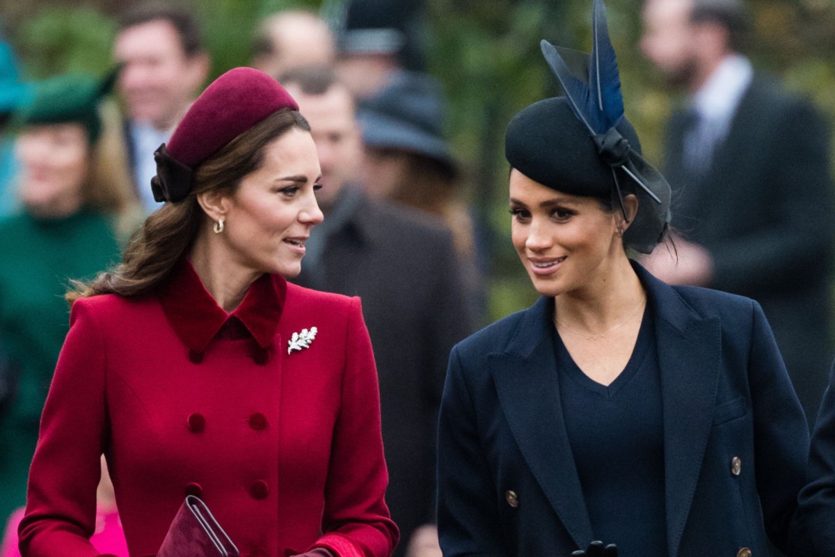Awkward Moment Meghan Markle Touches Kate Middleton at Queen