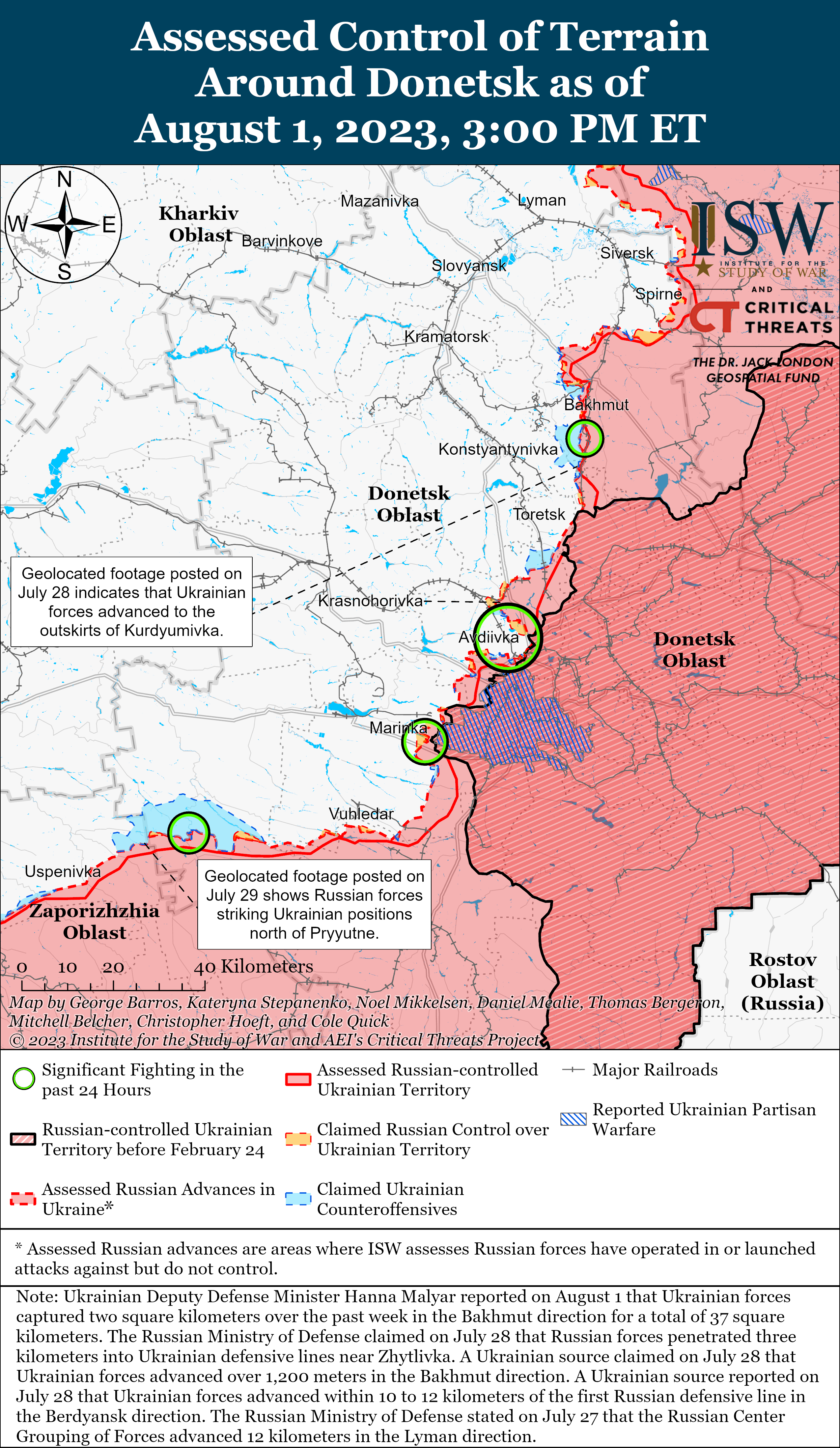 Ukraine War Map Shows Ukraine Gains As Russia 'Abandons' Avdiivka Positions