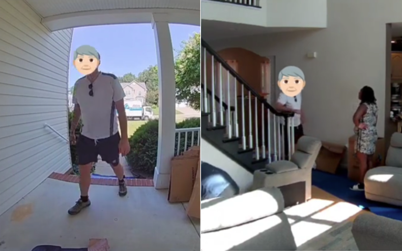 'Steve' the neighbor enters his neighbor's home.