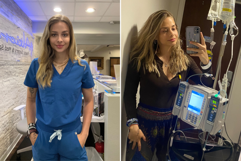 Bailey McBreen prima e dopo la diagnosi di cancro