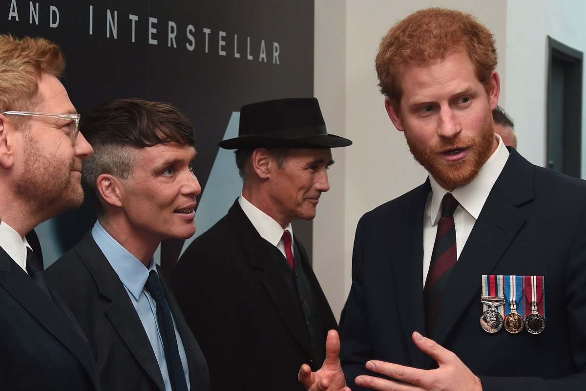 Prince Harry Meets Cillian Murphy at Premiere