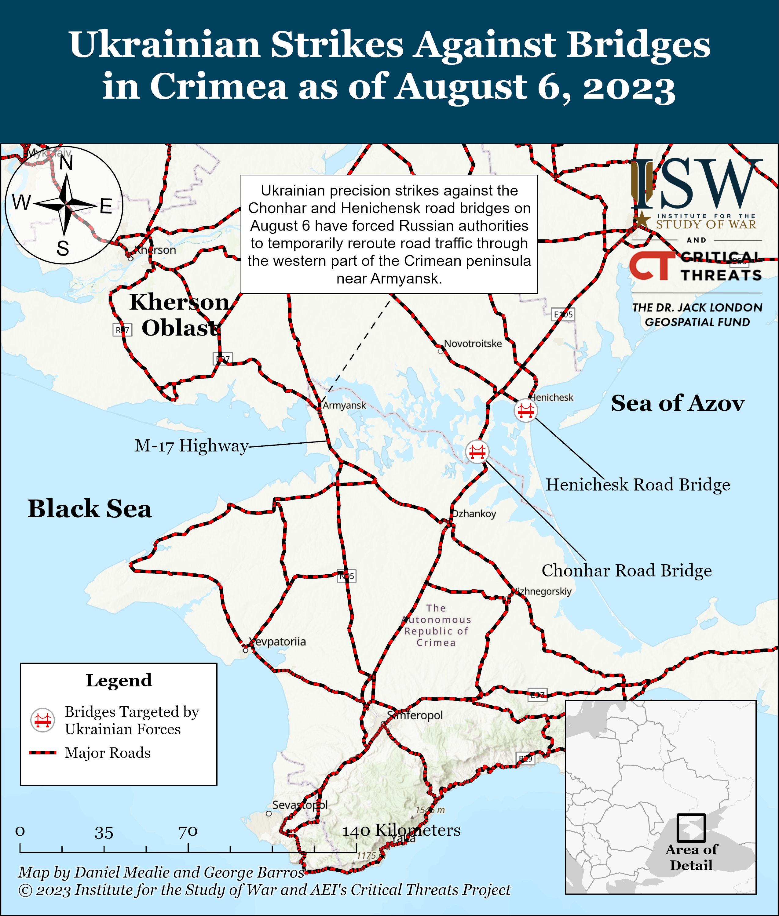 Ukraine Map Shows Attacks On Crimean Bridges Target Key Logistical ...